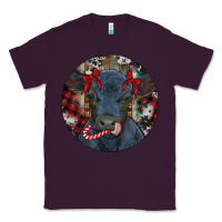 Plum Black Angus Calf Christmas Classic Tee - RanaPortraitStore