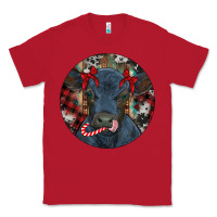 Red Black Angus Calf Christmas Classic Tee - RanaPortraitStore