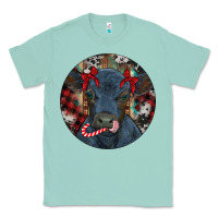 Seafoam Black Angus Calf Christmas Classic Tee - RanaPortraitStore