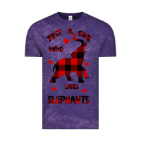 Cloud Purple Just a girl who loves Elephants - Elephant Vintage Tee - Bettercallsaul