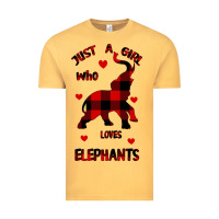 Vintage Mustard Just a girl who loves Elephants - Elephant Vintage Tee - Bettercallsaul