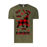 Vintage Olive Just a girl who loves Elephants - Elephant Vintage Tee - Bettercallsaul
