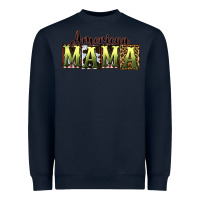 Navy American Mama  Mother's Day Heavyweight Sweatshirt - CowGirlArtShop