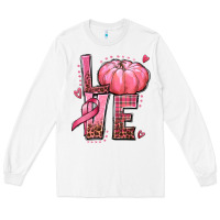 White love cancer pumpkin Long Sleeve Tee - texasbilliewilder