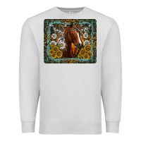 Dove Grey Western Horse Mouse Pad Premium Sweatshirt - CowhideDigitalArt