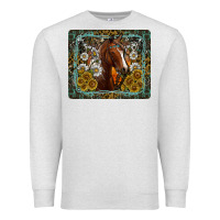 Oatmeal Heather Western Horse Mouse Pad Premium Sweatshirt - CowhideDigitalArt