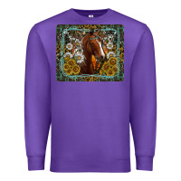 Purple Western Horse Mouse Pad Premium Sweatshirt - CowhideDigitalArt