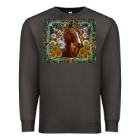 Smoke Western Horse Mouse Pad Premium Sweatshirt - CowhideDigitalArt
