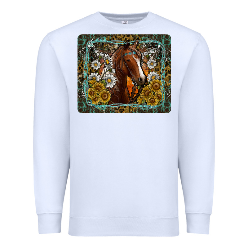 Western Horse Mouse Pad Premium Sweatshirt by CowhideDigitalArt | Teevron