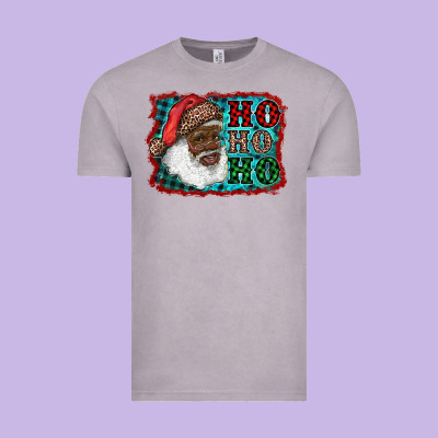 African American Santa Ho Ho Ho Vintage Tee Designed By Ranaportraitstore