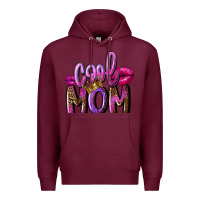 Burgundy Cool mom Mother's Day Premium Hoodie - FaDigitalArtStudio