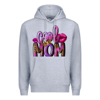 Heather Grey Cool mom Mother's Day Premium Hoodie - FaDigitalArtStudio