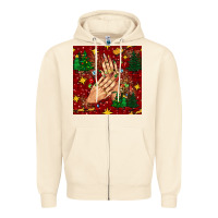 Sandshell christmas nails and trees with leopard and plaid seamless pattern bbs Zipper Hoodie - BundleAndBundleShop