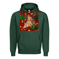 Sports Green christmas nails and trees with leopard and plaid seamless pattern bbs Zipper Hoodie - BundleAndBundleShop