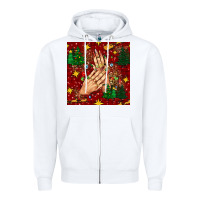 White christmas nails and trees with leopard and plaid seamless pattern bbs Zipper Hoodie - BundleAndBundleShop