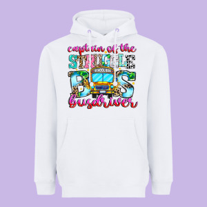 Captain Of The Struggle Bus Bus Heavyweight Hoodie Designed By Cowhidedigitalart