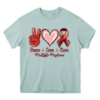 Arona Peace love cure Multiple Myeloma Heavy Core Tee - NancyCooperArtShop
