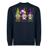 Navy Mardi Gras squad with gnomies Heavyweight Sweatshirt - HowdyJamesFarm