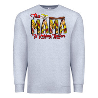 Heather Grey this mama is raising ballers softball and baseball Premium Sweatshirt - CowhideDigitalArt
