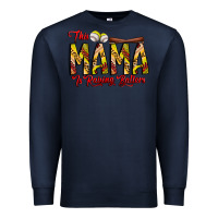 Navy this mama is raising ballers softball and baseball Premium Sweatshirt - CowhideDigitalArt