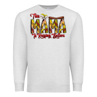 Oatmeal Heather this mama is raising ballers softball and baseball Premium Sweatshirt - CowhideDigitalArt