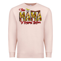 Pale Pink this mama is raising ballers softball and baseball Premium Sweatshirt - CowhideDigitalArt