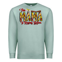 Seafoam this mama is raising ballers softball and baseball Premium Sweatshirt - CowhideDigitalArt