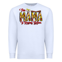 White this mama is raising ballers softball and baseball Premium Sweatshirt - CowhideDigitalArt
