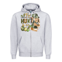 Heather Grey The Hunt Is On Zipper Hoodie - BundleAndBundleShop