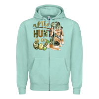 Seafoam The Hunt Is On Zipper Hoodie - BundleAndBundleShop