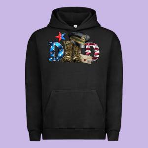 Dad Military Boots And Hat Urban Hoodie Designed By Artiststas