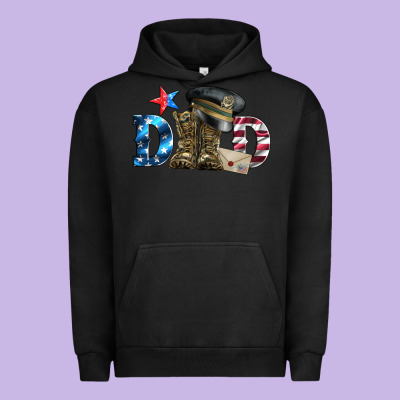 Dad Military Boots And Hat Urban Hoodie Designed By Artiststas