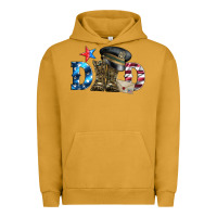 Pigment Peanut Butter dad military boots and hat Urban Hoodie - Artiststas
