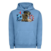 Pigment Pebble Blue dad military boots and hat Urban Hoodie - Artiststas