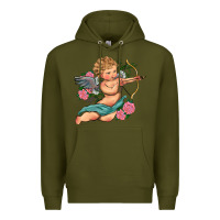Army Green cupid valentine's day Premium Hoodie - RanaPortraitStore