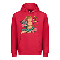Cardinal cupid valentine's day Premium Hoodie - RanaPortraitStore