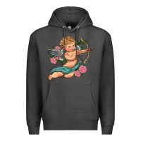 Charcoal Heather cupid valentine's day Premium Hoodie - RanaPortraitStore