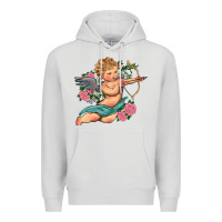 Dove Grey cupid valentine's day Premium Hoodie - RanaPortraitStore