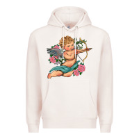Pale Pink cupid valentine's day Premium Hoodie - RanaPortraitStore