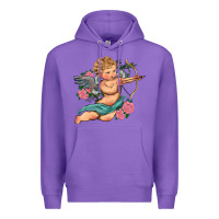 Purple cupid valentine's day Premium Hoodie - RanaPortraitStore