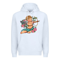 White cupid valentine's day Premium Hoodie - RanaPortraitStore