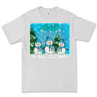 Dove Grey snowman Premium Tee - MaliasSmallBusiness