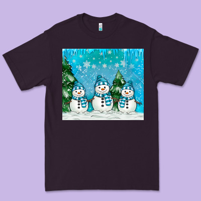 Snowman Premium Tee Designed By Maliassmallbusiness