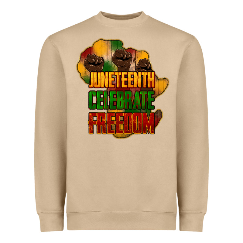 Juneteenth Celebrate Freedom Heavyweight Sweatshirt by HowdyJamesFarm | Teevron