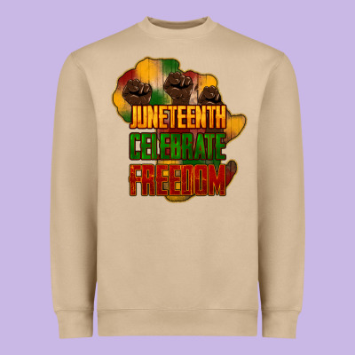 Juneteenth Celebrate Freedom Heavyweight Sweatshirt Designed By Howdyjamesfarm