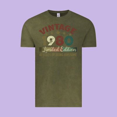 Vintage 1980 Limited Edition 41 Years Of Being Awesome Vintage Tee Designed By Bettercallsaul
