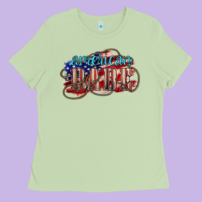 American Babe Ladies Tee Designed By Nancycooperartshop