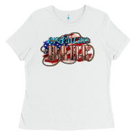 White American babe Ladies Tee - NancyCooperArtShop