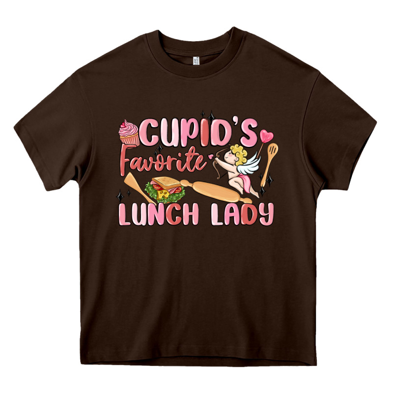 Cupid's Favorite Lunch Lady Heavy Core Tee by MaliasSmallBusiness | Teevron