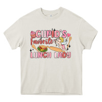 Cream cupid's favorite lunch lady Heavy Core Tee - MaliasSmallBusiness